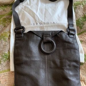 Vintage Sequoia Paris crossbody pebbled leather bag